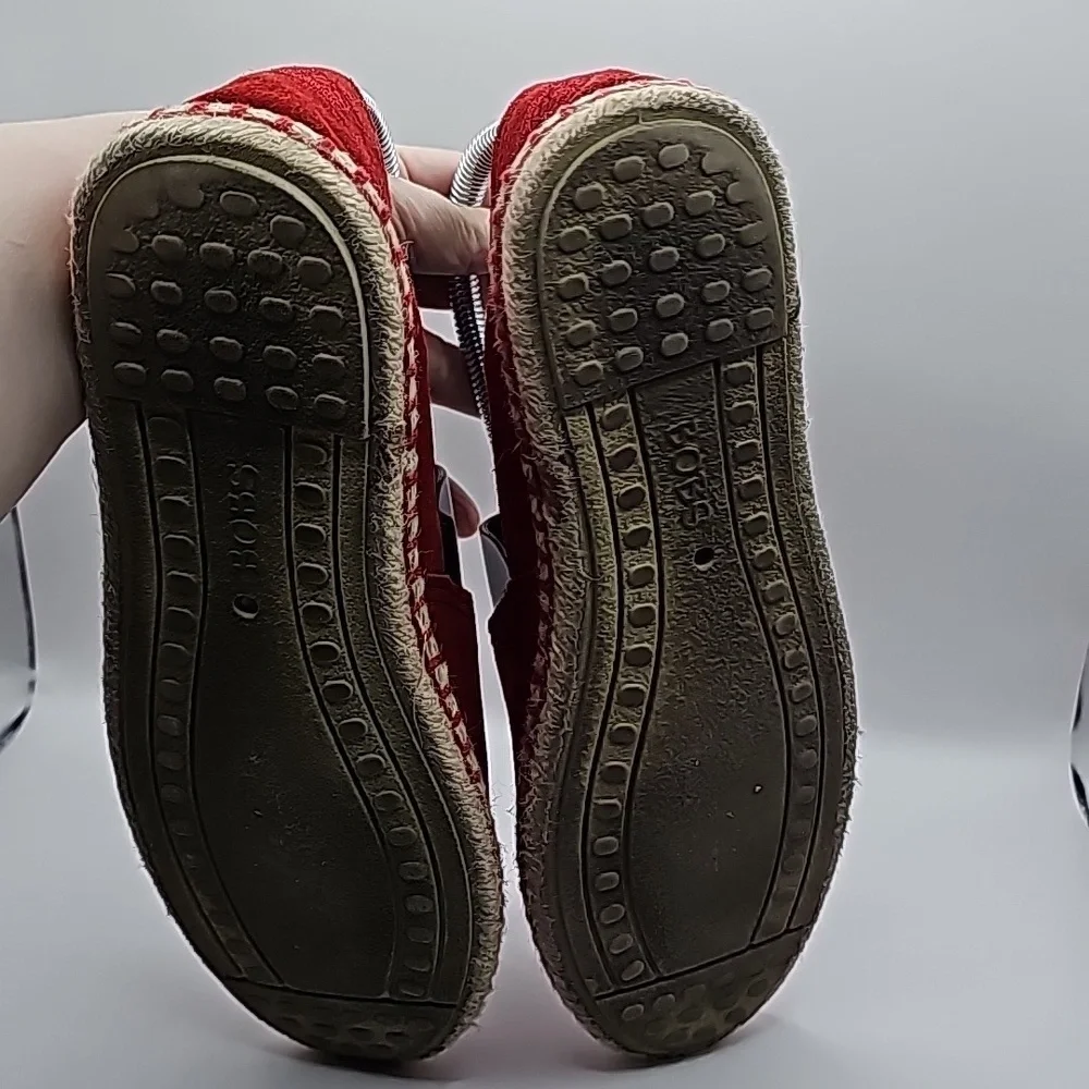 BOBS from skechers  red espadrille flats size 7.5